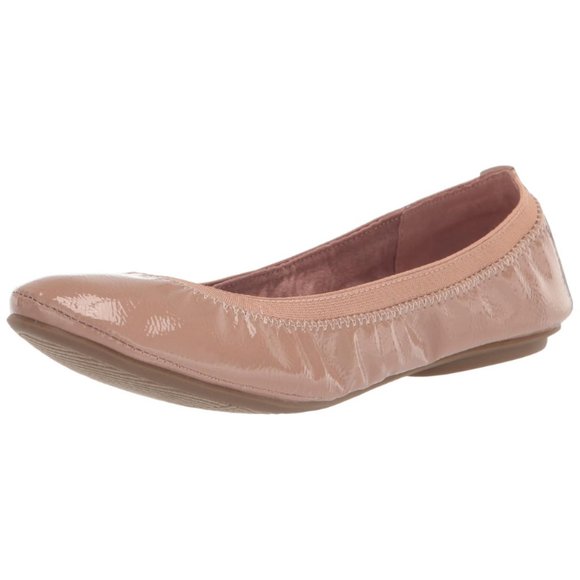 NWT Bandolino Womens Edition Nude Patent Ballet Flats Shoes Size 7M - Picture 1 of 9
